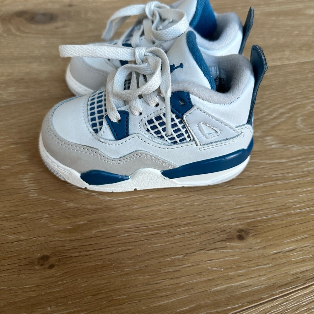 Jordan White and Blue Sneakers